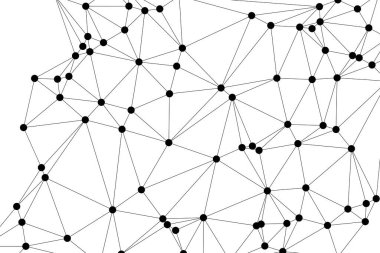 Bağlı Noktalar ve Çizgiler Çokgen Teknoloji Yapısı ile Soyut Geometrik Ağ Ağı Ağı Arkaplanı