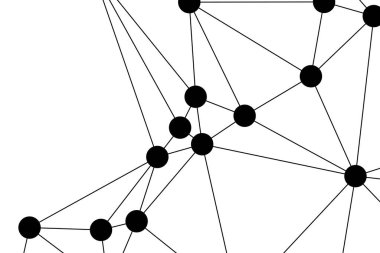 Bağlı Noktalar ve Çizgiler Çokgen Teknoloji Yapısı ile Soyut Geometrik Ağ Ağı Ağı Arkaplanı