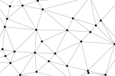 Bağlı Noktalar ve Çizgiler Çokgen Teknoloji Yapısı ile Soyut Geometrik Ağ Ağı Ağı Arkaplanı