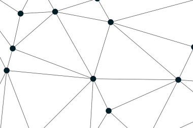 Bağlı Noktalar ve Çizgiler Çokgen Teknoloji Yapısı ile Soyut Geometrik Ağ Ağı Ağı Arkaplanı