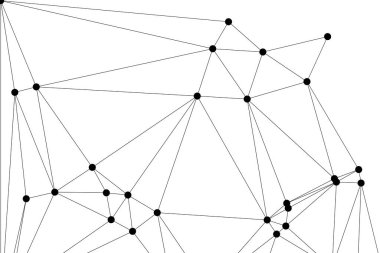 Bağlı Noktalar ve Çizgiler Çokgen Teknoloji Yapısı ile Soyut Geometrik Ağ Ağı Ağı Arkaplanı
