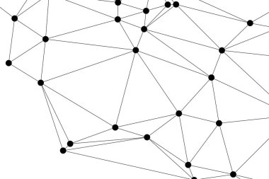 Bağlı Noktalar ve Çizgiler Çokgen Teknoloji Yapısı ile Soyut Geometrik Ağ Ağı Ağı Arkaplanı