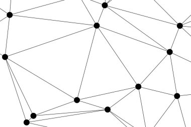 Bağlı Noktalar ve Çizgiler Çokgen Teknoloji Yapısı ile Soyut Geometrik Ağ Ağı Ağı Arkaplanı
