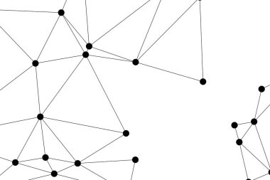 Bağlı Noktalar ve Çizgiler Çokgen Teknoloji Yapısı ile Soyut Geometrik Ağ Ağı Ağı Arkaplanı