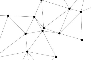 Bağlı Noktalar ve Çizgiler Çokgen Teknoloji Yapısı ile Soyut Geometrik Ağ Ağı Ağı Arkaplanı