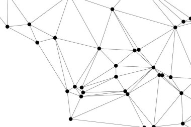 Bağlı Noktalar ve Çizgiler Çokgen Teknoloji Yapısı ile Soyut Geometrik Ağ Ağı Ağı Arkaplanı