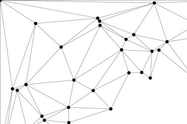 Bağlı Noktalar ve Çizgiler Çokgen Teknoloji Yapısı ile Soyut Geometrik Ağ Ağı Ağı Arkaplanı