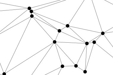 Bağlı Noktalar ve Çizgiler Çokgen Teknoloji Yapısı ile Soyut Geometrik Ağ Ağı Ağı Arkaplanı