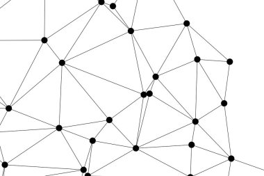 Bağlı Noktalar ve Çizgiler Çokgen Teknoloji Yapısı ile Soyut Geometrik Ağ Ağı Ağı Arkaplanı