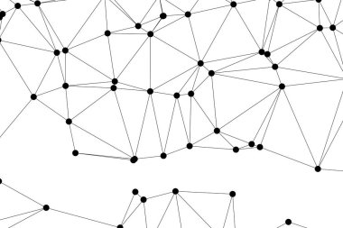 Bağlı Noktalar ve Çizgiler Çokgen Teknoloji Yapısı ile Soyut Geometrik Ağ Ağı Ağı Arkaplanı