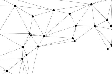 Bağlı Noktalar ve Çizgiler Çokgen Teknoloji Yapısı ile Soyut Geometrik Ağ Ağı Ağı Arkaplanı