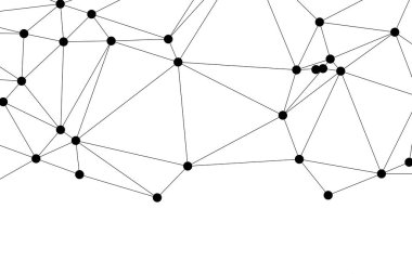 Bağlı Noktalar ve Çizgiler Çokgen Teknoloji Yapısı ile Soyut Geometrik Ağ Ağı Ağı Arkaplanı