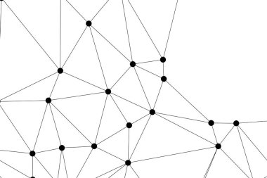 Bağlı Noktalar ve Çizgiler Çokgen Teknoloji Yapısı ile Soyut Geometrik Ağ Ağı Ağı Arkaplanı