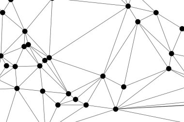 Bağlı Noktalar ve Çizgiler Çokgen Teknoloji Yapısı ile Soyut Geometrik Ağ Ağı Ağı Arkaplanı
