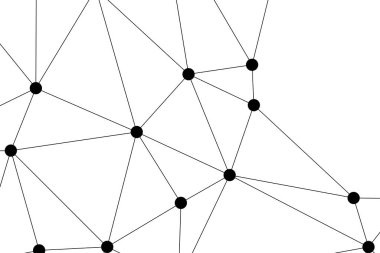 Bağlı Noktalar ve Çizgiler Çokgen Teknoloji Yapısı ile Soyut Geometrik Ağ Ağı Ağı Arkaplanı