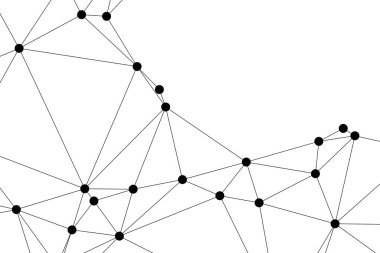 Bağlı Noktalar ve Çizgiler Çokgen Teknoloji Yapısı ile Soyut Geometrik Ağ Ağı Ağı Arkaplanı