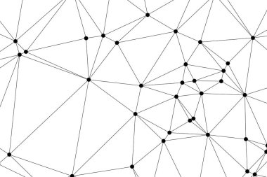 Bağlı Noktalar ve Çizgiler Çokgen Teknoloji Yapısı ile Soyut Geometrik Ağ Ağı Ağı Arkaplanı
