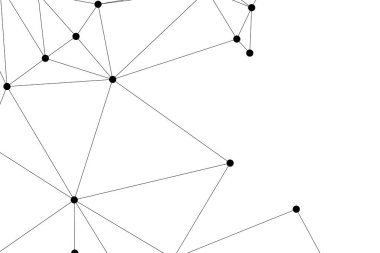 Bağlı Noktalar ve Çizgiler Çokgen Teknoloji Yapısı ile Soyut Geometrik Ağ Ağı Ağı Arkaplanı