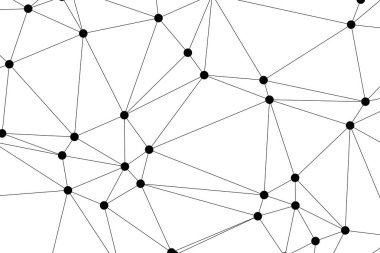 Bağlı Noktalar ve Çizgiler Çokgen Teknoloji Yapısı ile Soyut Geometrik Ağ Ağı Ağı Arkaplanı