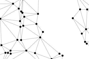 Bağlı Noktalar ve Çizgiler Çokgen Teknoloji Yapısı ile Soyut Geometrik Ağ Ağı Ağı Arkaplanı