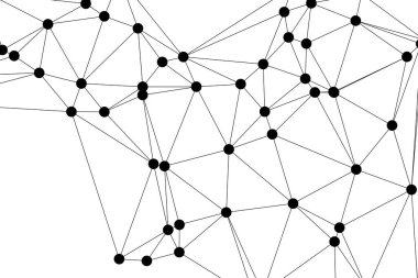 Bağlı Noktalar ve Çizgiler Çokgen Teknoloji Yapısı ile Soyut Geometrik Ağ Ağı Ağı Arkaplanı