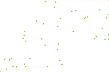 Bağlı Noktalar ve Çizgiler Çokgen Teknoloji Yapısı ile Soyut Geometrik Ağ Ağı Ağı Arkaplanı