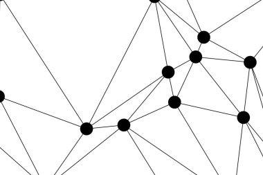 Bağlı Noktalar ve Çizgiler Çokgen Teknoloji Yapısı ile Soyut Geometrik Ağ Ağı Ağı Arkaplanı