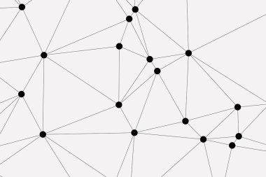 Bağlı Noktalar ve Çizgiler Çokgen Teknoloji Yapısı ile Soyut Geometrik Ağ Ağı Ağı Arkaplanı