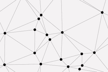 Bağlı Noktalar ve Çizgiler Çokgen Teknoloji Yapısı ile Soyut Geometrik Ağ Ağı Ağı Arkaplanı