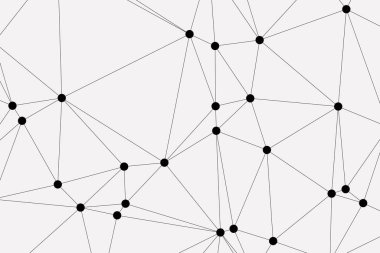 Bağlı Noktalar ve Çizgiler Çokgen Teknoloji Yapısı ile Soyut Geometrik Ağ Ağı Ağı Arkaplanı