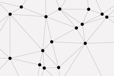 Bağlı Noktalar ve Çizgiler Çokgen Teknoloji Yapısı ile Soyut Geometrik Ağ Ağı Ağı Arkaplanı