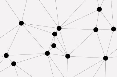 Bağlı Noktalar ve Çizgiler Çokgen Teknoloji Yapısı ile Soyut Geometrik Ağ Ağı Ağı Arkaplanı