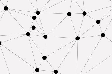 Bağlı Noktalar ve Çizgiler Çokgen Teknoloji Yapısı ile Soyut Geometrik Ağ Ağı Ağı Arkaplanı