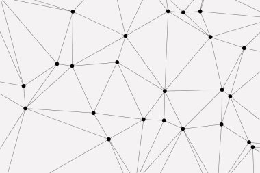 Bağlı Noktalar ve Çizgiler Çokgen Teknoloji Yapısı ile Soyut Geometrik Ağ Ağı Ağı Arkaplanı