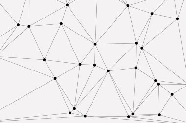 Bağlı Noktalar ve Çizgiler Çokgen Teknoloji Yapısı ile Soyut Geometrik Ağ Ağı Ağı Arkaplanı