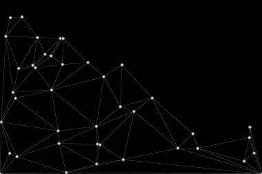 Bağlı Noktalar ve Çizgiler Çokgen Teknoloji Yapısı ile Soyut Geometrik Ağ Ağı Ağı Arkaplanı