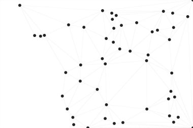Bağlı Noktalar ve Çizgiler Çokgen Teknoloji Yapısı ile Soyut Geometrik Ağ Ağı Ağı Arkaplanı