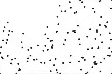 Bağlı Noktalar ve Çizgiler Çokgen Teknoloji Yapısı ile Soyut Geometrik Ağ Ağı Ağı Arkaplanı