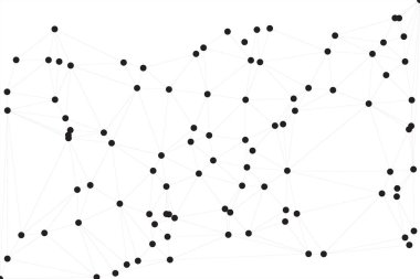 Bağlı Noktalar ve Çizgiler Çokgen Teknoloji Yapısı ile Soyut Geometrik Ağ Ağı Ağı Arkaplanı