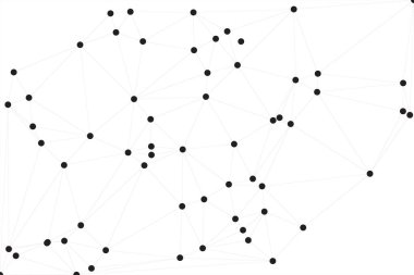 Bağlı Noktalar ve Çizgiler Çokgen Teknoloji Yapısı ile Soyut Geometrik Ağ Ağı Ağı Arkaplanı