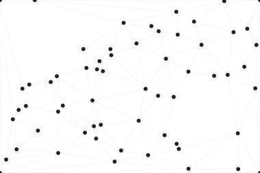 Bağlı Noktalar ve Çizgiler Çokgen Teknoloji Yapısı ile Soyut Geometrik Ağ Ağı Ağı Arkaplanı