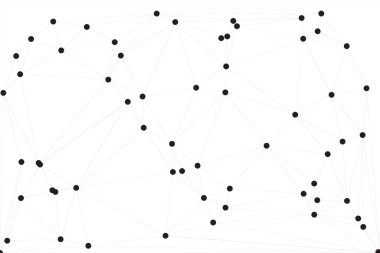 Bağlı Noktalar ve Çizgiler Çokgen Teknoloji Yapısı ile Soyut Geometrik Ağ Ağı Ağı Arkaplanı