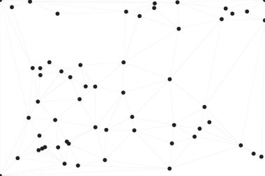 Bağlı Noktalar ve Çizgiler Çokgen Teknoloji Yapısı ile Soyut Geometrik Ağ Ağı Ağı Arkaplanı