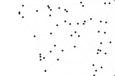 Bağlı Noktalar ve Çizgiler Çokgen Teknoloji Yapısı ile Soyut Geometrik Ağ Ağı Ağı Arkaplanı