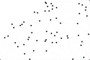 Bağlı Noktalar ve Çizgiler Çokgen Teknoloji Yapısı ile Soyut Geometrik Ağ Ağı Ağı Arkaplanı