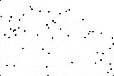 Bağlı Noktalar ve Çizgiler Çokgen Teknoloji Yapısı ile Soyut Geometrik Ağ Ağı Ağı Arkaplanı