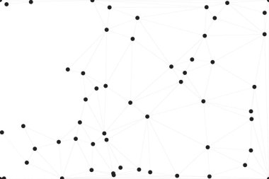 Bağlı Noktalar ve Çizgiler Çokgen Teknoloji Yapısı ile Soyut Geometrik Ağ Ağı Ağı Arkaplanı
