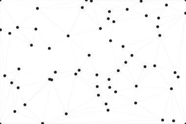 Bağlı Noktalar ve Çizgiler Çokgen Teknoloji Yapısı ile Soyut Geometrik Ağ Ağı Ağı Arkaplanı