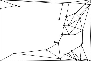 Bağlı Noktalar ve Çizgiler Çokgen Teknoloji Yapısı ile Soyut Geometrik Ağ Ağı Ağı Arkaplanı