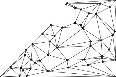 Bağlı Noktalar ve Çizgiler Çokgen Teknoloji Yapısı ile Soyut Geometrik Ağ Ağı Ağı Arkaplanı